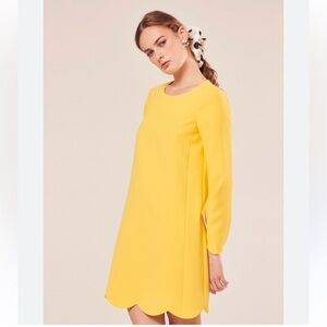 NWT,Tara Jarmon,Paris,(MSRP $365), Ruoda Crepe, Scalloped Dress,Timeless Couture